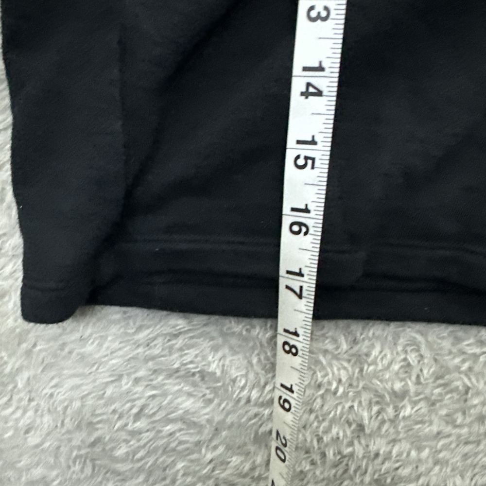 Victorias Secret Womens M Black Cropped Hoodie Pullover‎ Sweatshirt Cotton Blend - Picture 6 of 10